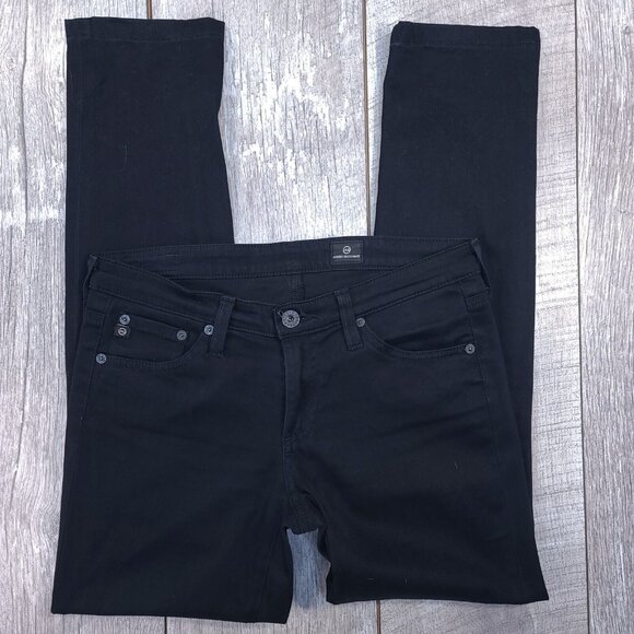 Adriano Goldschmied The Stilt Cigarette Leg Jeans Womens 26x28 Black Soft Denim - Picture 3 of 7